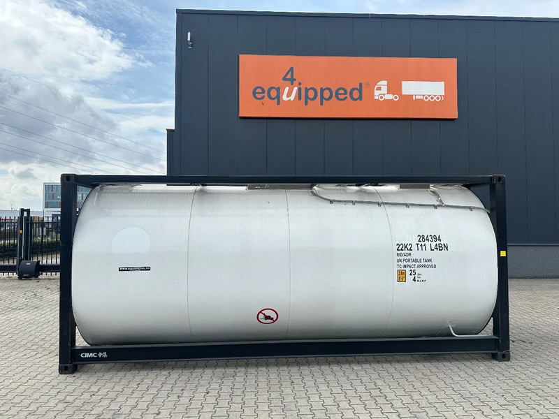 CIMC 20FT ISO /  25.030L - 1 comp. / L4BN / UN Portable / T11 /  test: 10 -2026 - Conteneur citerne: photos 2 CIMC 20FT ISO /  25.030L - 1 comp. / L4BN / UN Portable / T11 /  test: 10 -2026 - Conteneur citerne: photos 2