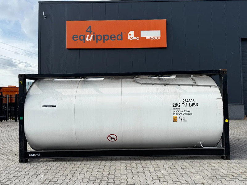 CIMC TOP:  2022, 20FT ISO,  25.030L, L4BN, UN Portable, T11, test: 1-2027 - Conteneur citerne: photos 2 CIMC TOP:  2022, 20FT ISO,  25.030L, L4BN, UN Portable, T11, test: 1-2027 - Conteneur citerne: photos 2
