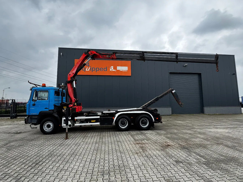 MAN FE 410A, 6x4, EURO 2, Palfinger PK17000 Crane + VDL HOOK, full spring, manual gearbox, MOT 9/2025 - Camion ampliroll, Camion grue: photos 2 MAN FE 410A, 6x4, EURO 2, Palfinger PK17000 Crane + VDL HOOK, full spring, manual gearbox, MOT 9/2025 - Camion ampliroll, Camion grue: photos 2