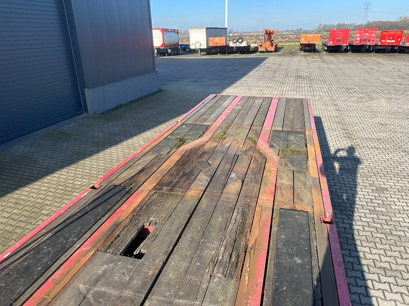 Semi-remorque plateau MOL 62 tons Ballast trailer, 4 axles, 2 steering axles, Belgium- trailer, 70% tyres: photos 17