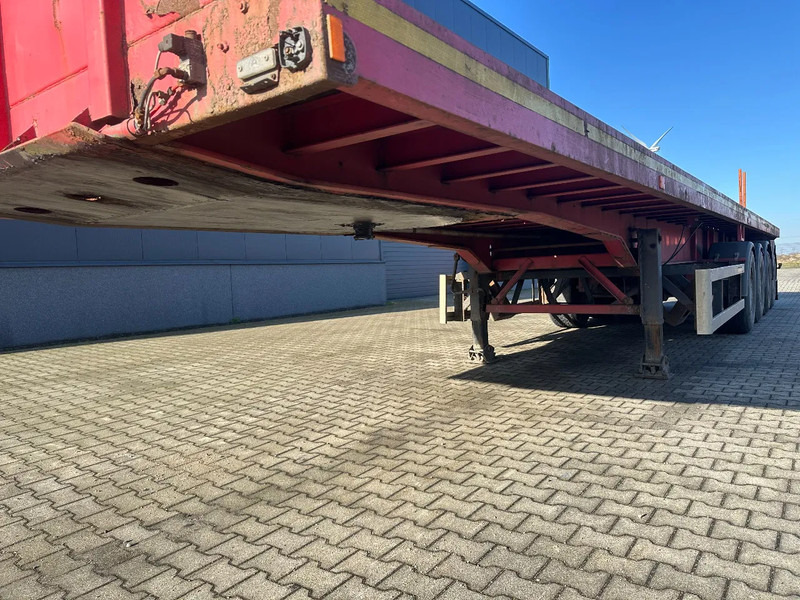 Semi-remorque plateau MOL 62 tons Ballast trailer, 4 axles, 2 steering axles, Belgium- trailer, 70% tyres: photos 7