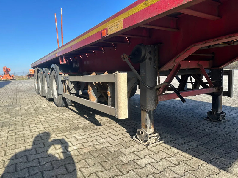 Semi-remorque plateau MOL 62 tons Ballast trailer, 4 axles, 2 steering axles, Belgium- trailer, 70% tyres: photos 12