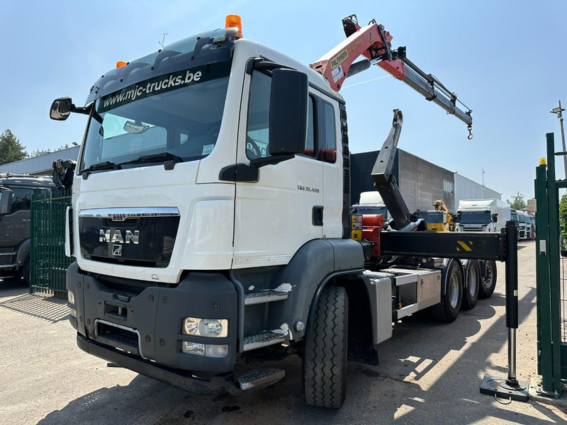 MAN TGS 35.400 8x4 TRIDEM HOOKLIFT T22 + CRANE PALFINGER PK 18001 EH + RADIO - EURO 5 - LIFT/STEERING AXLE - BE TRUCK - Camion ampliroll, Camion grue: photos 2 MAN TGS 35.400 8x4 TRIDEM HOOKLIFT T22 + CRANE PALFINGER PK 18001 EH + RADIO - EURO 5 - LIFT/STEERING AXLE - BE TRUCK - Camion ampliroll, Camion grue: photos 2