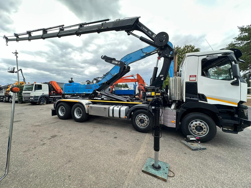 Renault C460 8x4 HOOKLIFT + (19m!) CRANE HIAB 288 E-6 HIDUO - RADIO - 5/6 F - STEEL SPRING / HUB REDUCTION - BE TRUCK - Camion ampliroll, Camion grue: photos 4 Renault C460 8x4 HOOKLIFT + (19m!) CRANE HIAB 288 E-6 HIDUO - RADIO - 5/6 F - STEEL SPRING / HUB REDUCTION - BE TRUCK - Camion ampliroll, Camion grue: photos 4