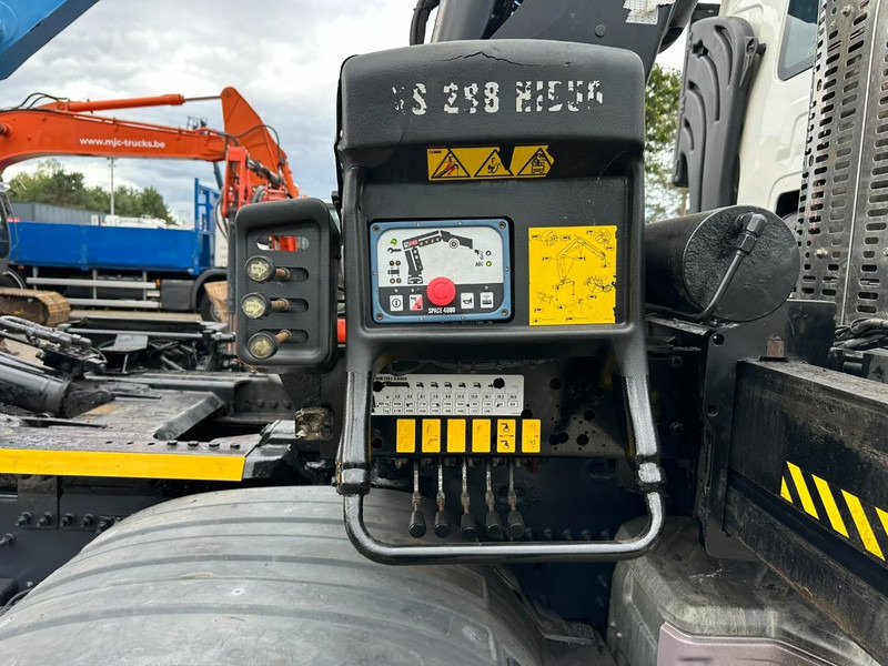Camion ampliroll, Camion grue Renault C460 8x4 HOOKLIFT + (19m!) CRANE HIAB 288 E-6 HIDUO - RADIO - 5/6 F - STEEL SPRING / HUB REDUCTION - BE TRUCK: photos 18