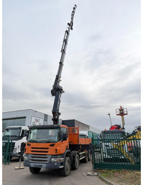 Camion plateau, Camion grue Scania P420 8X4 PRITSCHE + (25m) KRAN HIAB 422 E-5 HIPRO + JIB 100X-4 - RETARDER - *284.000km* - MANUAL - STEEL SPRING - EURO 3 - BE TRUCK: photos 18 Camion plateau, Camion grue Scania P420 8X4 PRITSCHE + (25m) KRAN HIAB 422 E-5 HIPRO + JIB 100X-4 - RETARDER - *284.000km* - MANUAL - STEEL SPRING - EURO 3 - BE TRUCK: photos 18