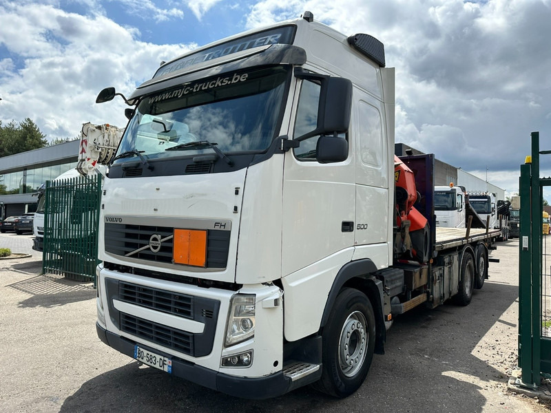 Volvo FH 500 6X2 PRITSCHE + KRAN PALFINGER PK50002 E 6x - RETARDER - PLATFORM 6m20 - TWISTLOCKS 20' - 561.000km - EURO 5 - Camion plateau, Camion grue: photos 4 Volvo FH 500 6X2 PRITSCHE + KRAN PALFINGER PK50002 E 6x - RETARDER - PLATFORM 6m20 - TWISTLOCKS 20' - 561.000km - EURO 5 - Camion plateau, Camion grue: photos 4