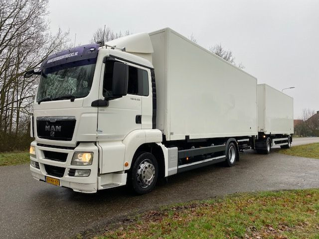 MAN TGS 18.320 TGS 18.320 BAKWAGEN MET LAADKLEP COMPLEET MET 2-ASSIGE AANHANGWAGEN - Camion fourgon: photos 2 MAN TGS 18.320 TGS 18.320 BAKWAGEN MET LAADKLEP COMPLEET MET 2-ASSIGE AANHANGWAGEN - Camion fourgon: photos 2