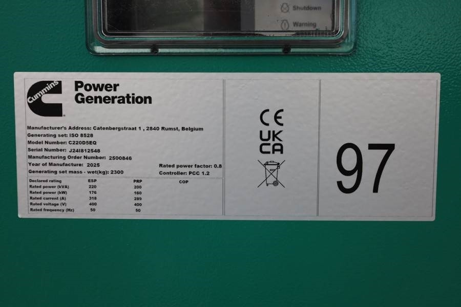 Groupe électrogène Cummins C220D5EQ Declaration of Conformity, Diesel, 220kVA: photos 7