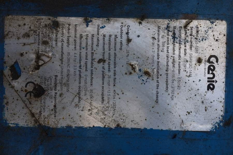 Nacelle ciseaux Genie GS3246 Electric, Working Height 11.75 m, 318kg Cap: photos 7