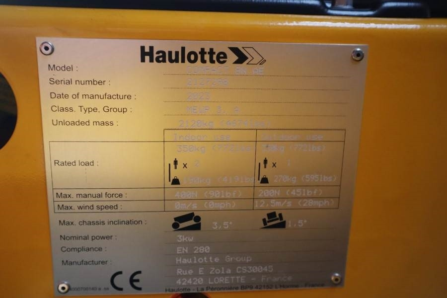 Nacelle ciseaux Haulotte Compact 8N Valid inspection, *Guarantee! 8m Workin: photos 16