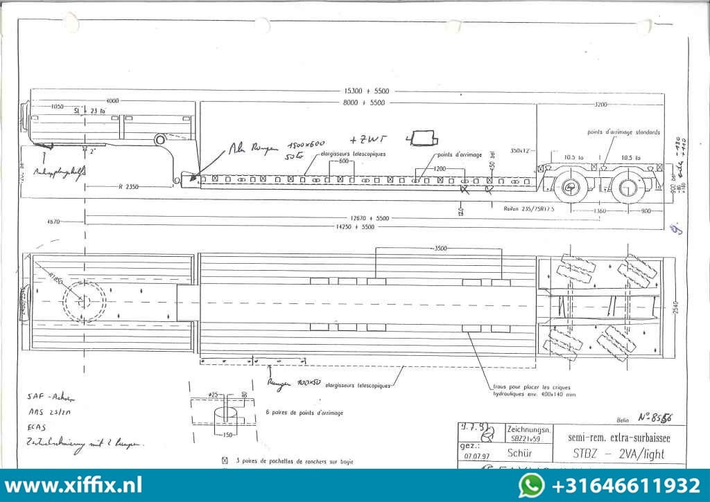Semi-remorque surbaissé Faymonville 2-ass. Uitschuifbare dieplader met afneembare zwanenhals / 2x gestuurd: photos 15