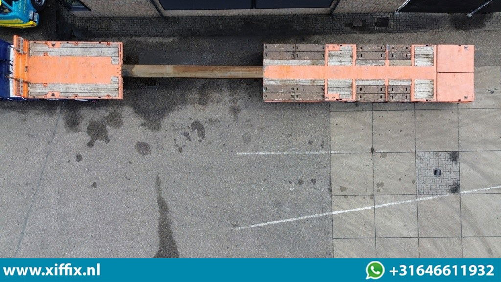 Faymonville 3-ass. Vlakke uitschuifbare Mega oplegger / Uitklapbare laadvloer klep / Naloop gestuurd - Semi-remorque plateau: photos 3 Faymonville 3-ass. Vlakke uitschuifbare Mega oplegger / Uitklapbare laadvloer klep / Naloop gestuurd - Semi-remorque plateau: photos 3