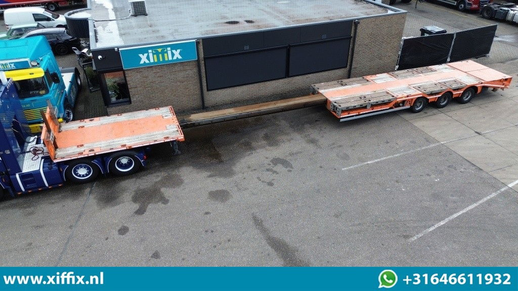 Faymonville 3-ass. Vlakke uitschuifbare Mega oplegger / Uitklapbare laadvloer klep / Naloop gestuurd - Semi-remorque plateau: photos 1 Faymonville 3-ass. Vlakke uitschuifbare Mega oplegger / Uitklapbare laadvloer klep / Naloop gestuurd - Semi-remorque plateau: photos 1