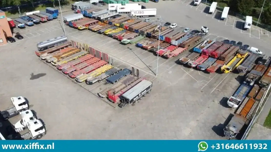 Semi-remorque plateau Floor 3-ass. Steenoplegger met Kennis 14 ton/mtr. Kraan / 13425: photos 12