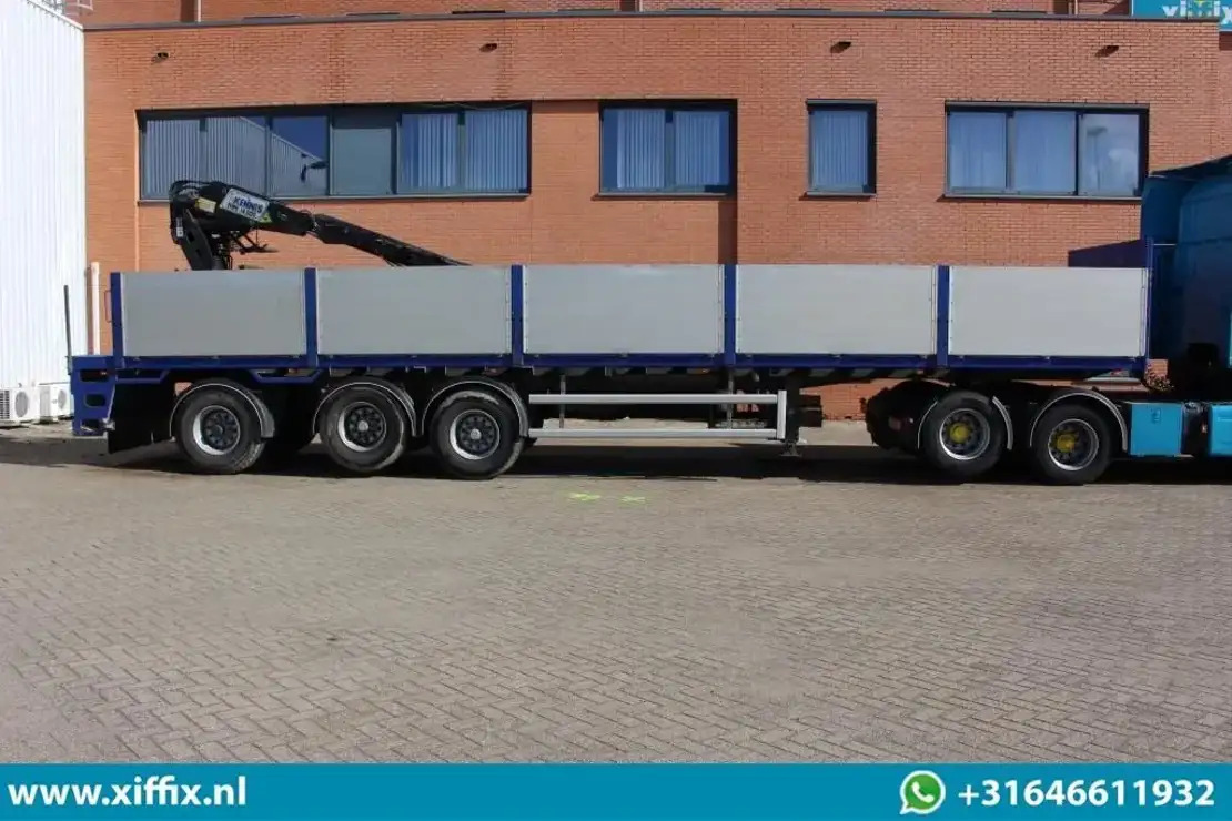 Semi-remorque plateau Floor 3-ass. Steenoplegger met Kennis 14 ton/mtr. Kraan / 13425: photos 8