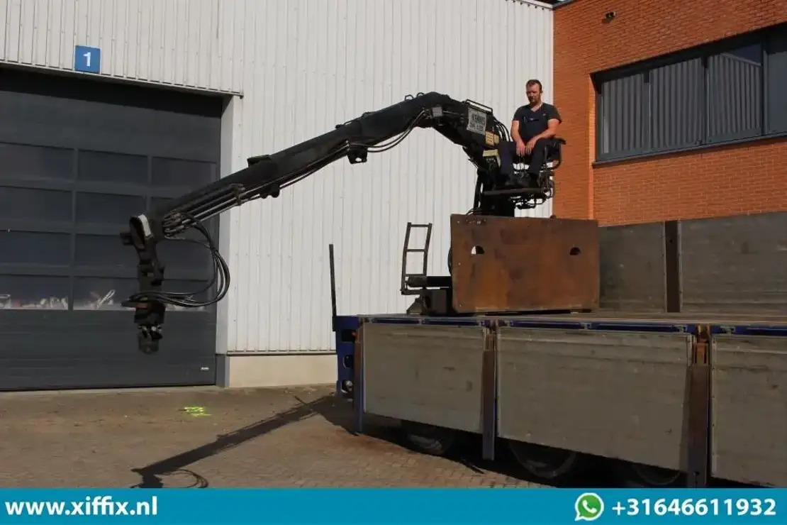 Semi-remorque plateau Floor 3-ass. Steenoplegger met Kennis 14 ton/mtr. Kraan / 13425: photos 7