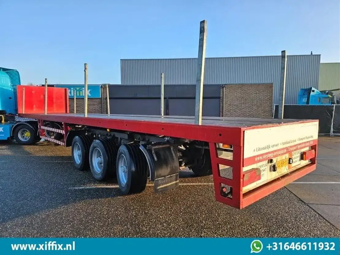 Lintrailers 3-ass. Vlakke uitschuifbare oplegger / Naloop gestuurd - Semi-remorque plateau: photos 3 Lintrailers 3-ass. Vlakke uitschuifbare oplegger / Naloop gestuurd - Semi-remorque plateau: photos 3