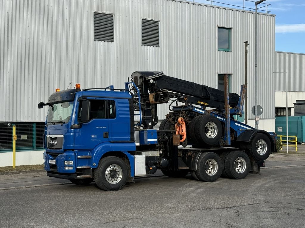 MAN TGS 26.480 6x4 BB Langholz+DOLL M114 LogliftF251 - Camion grumier, Camion grue: photos 1 MAN TGS 26.480 6x4 BB Langholz+DOLL M114 LogliftF251 - Camion grumier, Camion grue: photos 1