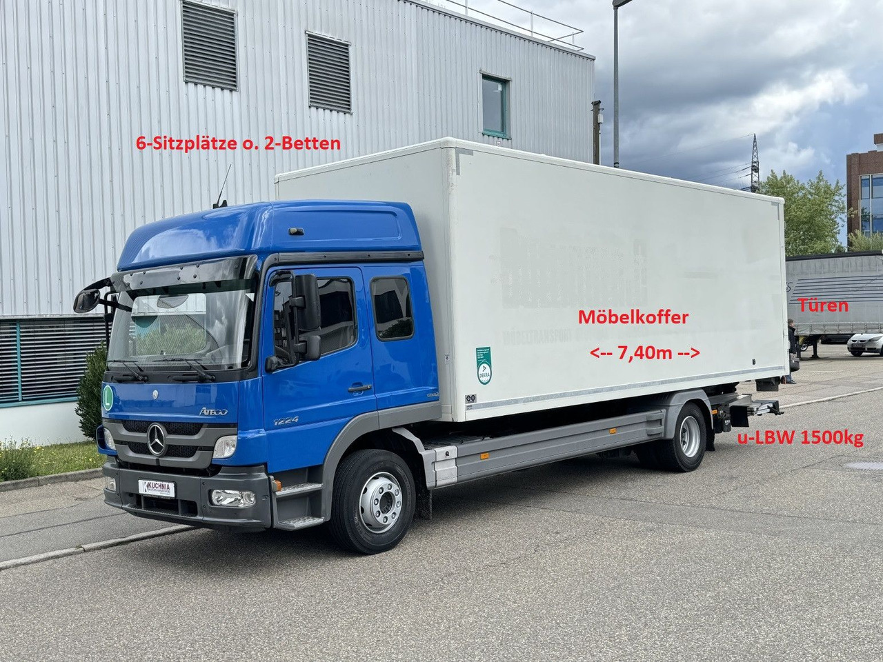 Mercedes-Benz Atego 1224 L Möbelkoffer GH 6-Sitze u-LBW Umzug - Camion fourgon: photos 1 Mercedes-Benz Atego 1224 L Möbelkoffer GH 6-Sitze u-LBW Umzug - Camion fourgon: photos 1