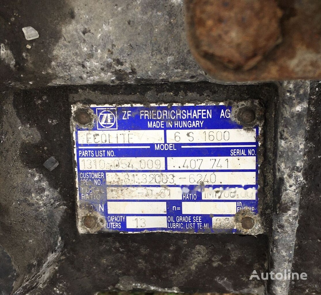 ZF Ecolite 6S1600 1310054009 - Boîte de vitesse pour Bus: photos 1 ZF Ecolite 6S1600 1310054009 - Boîte de vitesse pour Bus: photos 1