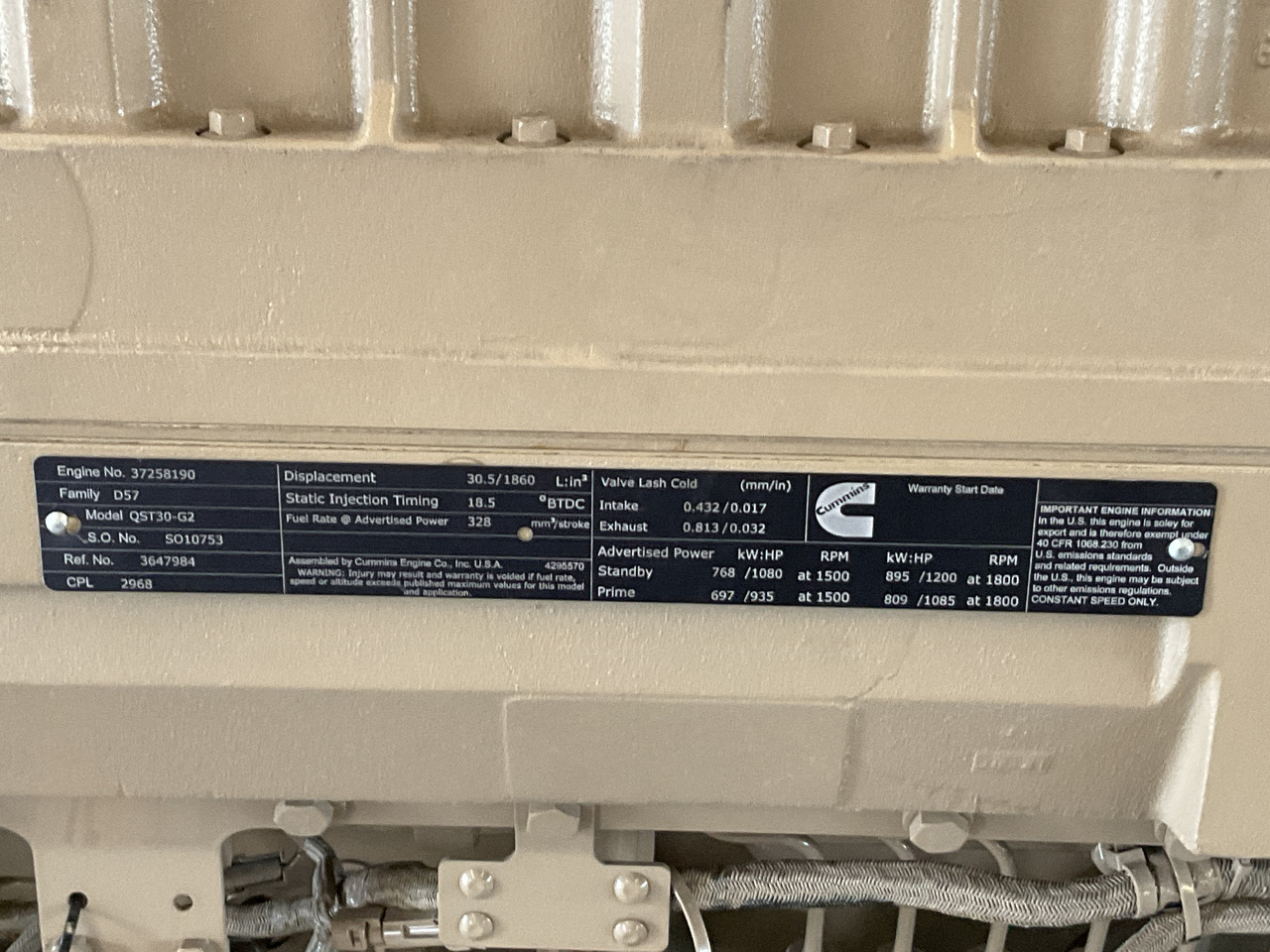 Cummins QST30G2, 1200KVA, Brand new. - Groupe électrogène: photos 3 Cummins QST30G2, 1200KVA, Brand new. - Groupe électrogène: photos 3
