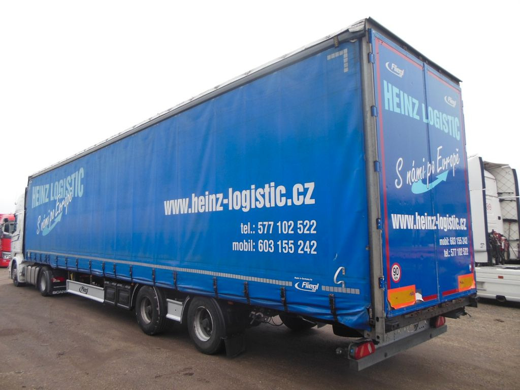 Fliegl SZS 320, LOWDECK, 2 ACHSE!!!, NUTZLAST 25.500 KG - Semi-remorque rideaux coulissants: photos 1 Fliegl SZS 320, LOWDECK, 2 ACHSE!!!, NUTZLAST 25.500 KG - Semi-remorque rideaux coulissants: photos 1