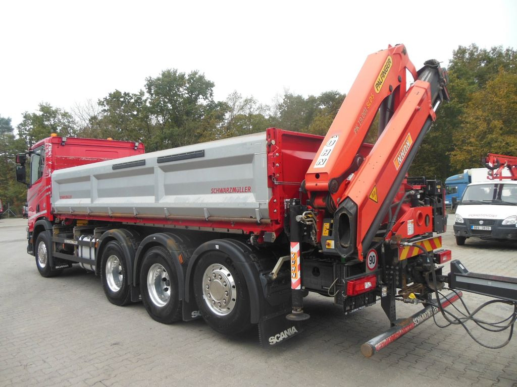 Scania R 580,8X4,KIPPER,BORDMATIC,PALFINGER PK 19.001 - Camion benne, Camion grue: photos 4 Scania R 580,8X4,KIPPER,BORDMATIC,PALFINGER PK 19.001 - Camion benne, Camion grue: photos 4