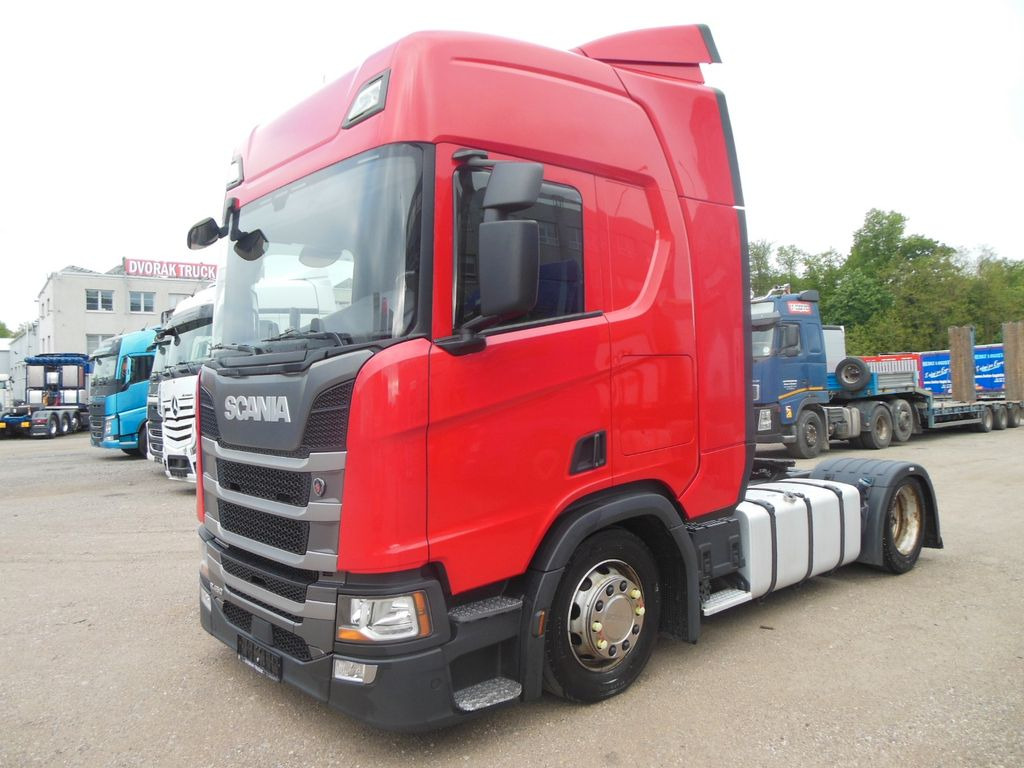 Scania R450 LOWDECK, RETARDER, STANDKLIMA, VOLL LUFT - Tracteur routier: photos 1 Scania R450 LOWDECK, RETARDER, STANDKLIMA, VOLL LUFT - Tracteur routier: photos 1