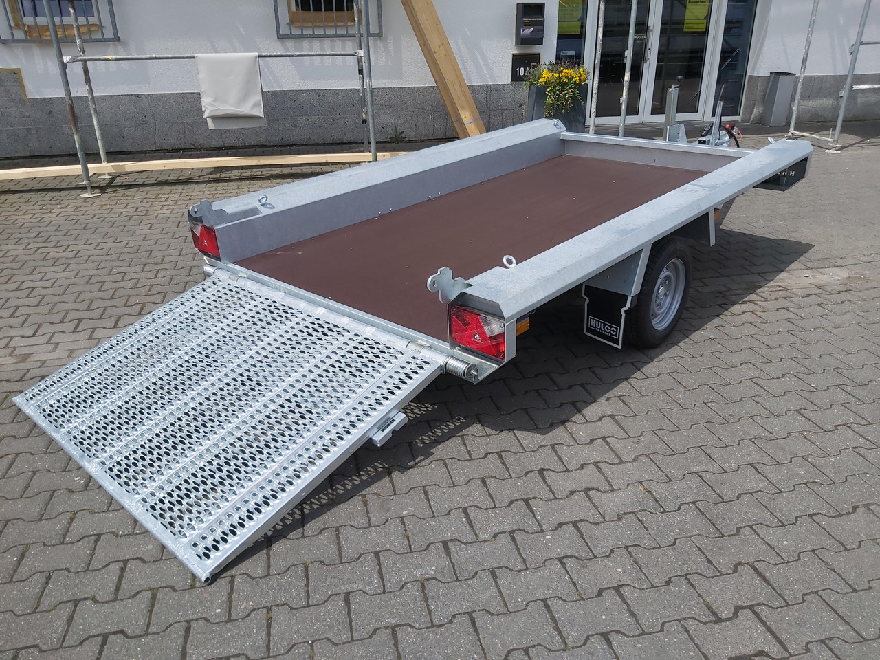 HULCO TERRAX Basic 294x150x27cm Heckrampe 100cm (M) 12" 1800kg - Remorque porte engin: photos 1 HULCO TERRAX Basic 294x150x27cm Heckrampe 100cm (M) 12" 1800kg - Remorque porte engin: photos 1