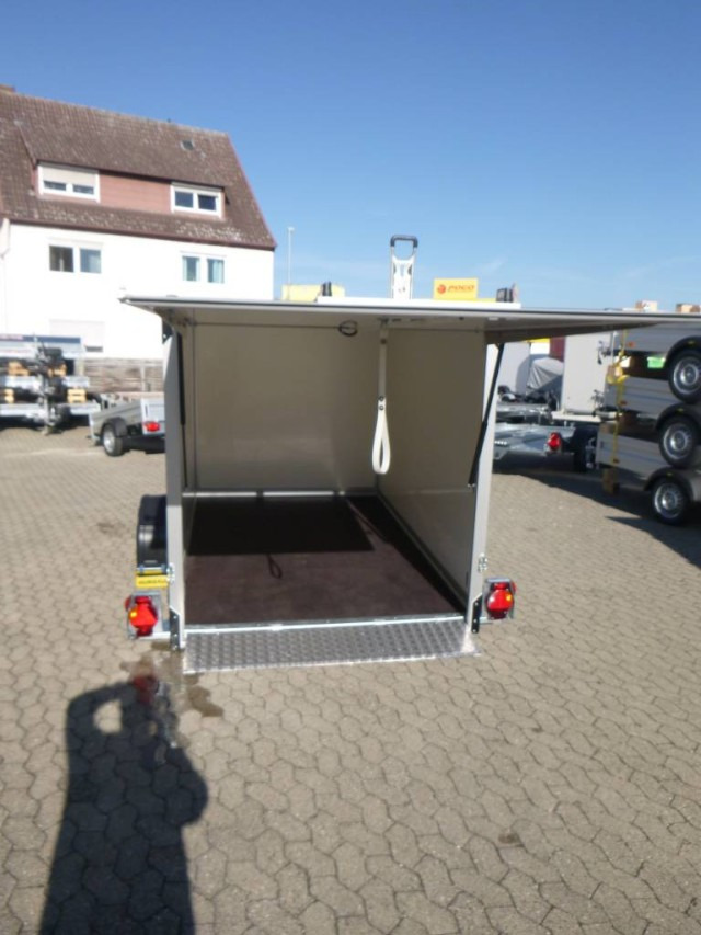 Humbaur Koffer Absenkanhänger mit E-Pumpe HKT 183117-18P, 100 km/h 1,8 t. 3100 x 1765 x 1800 mm - Remorque fourgon: photos 2 Humbaur Koffer Absenkanhänger mit E-Pumpe HKT 183117-18P, 100 km/h 1,8 t. 3100 x 1765 x 1800 mm - Remorque fourgon: photos 2