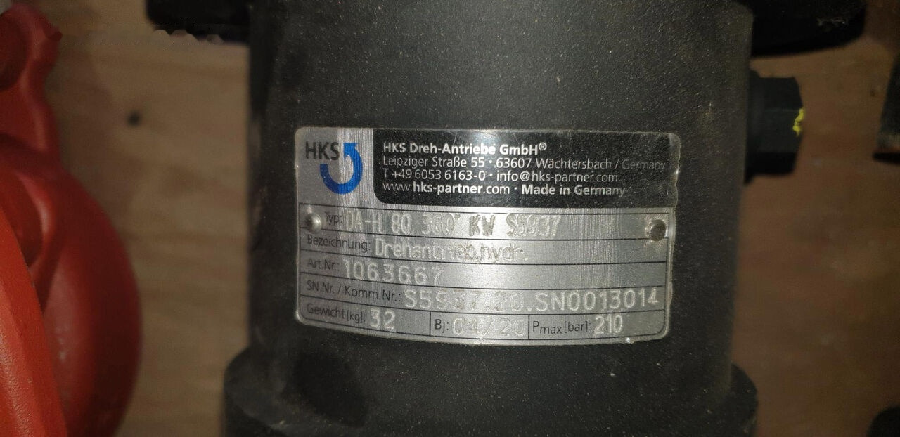 HKS DA--H 80 360º for PUTZMEISTER SPM 500 ESK1602791 for Putzmeister SPM 500 roadheader - Moteur hydraulique: photos 3 HKS DA--H 80 360º for PUTZMEISTER SPM 500 ESK1602791 for Putzmeister SPM 500 roadheader - Moteur hydraulique: photos 3
