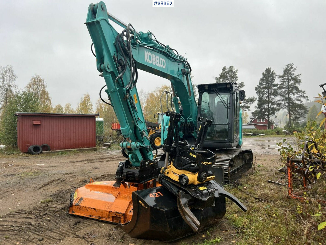 KOBELCO SK140 SRLC-7 with Trejon Cutting unit and Engcon tiltrotator (SEE VIDEO) - Pelle sur chenille: photos 1 KOBELCO SK140 SRLC-7 with Trejon Cutting unit and Engcon tiltrotator (SEE VIDEO) - Pelle sur chenille: photos 1