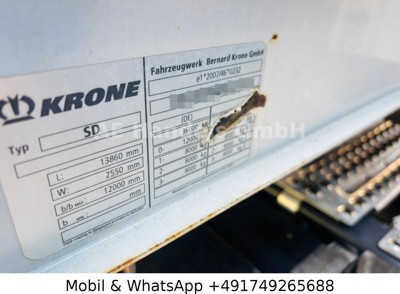 Semi-remorque rideaux coulissants Krone SD CodeXL *Edscha/Tautliner/Lift/Palettenkasten: photos 12 Semi-remorque rideaux coulissants Krone SD CodeXL *Edscha/Tautliner/Lift/Palettenkasten: photos 12