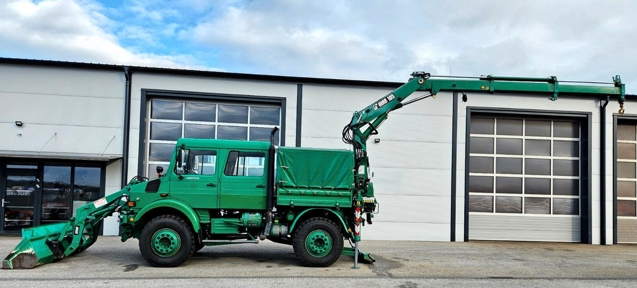 Unimog U2150 Doka HIAB 105 Kran Winde Frontlader - Camion, Camion grue: photos 2 Unimog U2150 Doka HIAB 105 Kran Winde Frontlader - Camion, Camion grue: photos 2