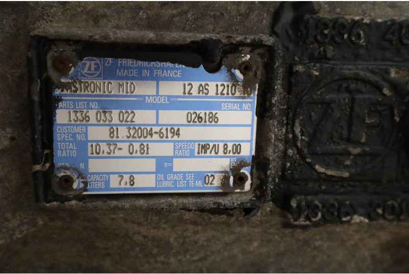ZF 12AS1210OD TGM 81.32004-6194 - Boîte de vitesse pour Camion: photos 5 ZF 12AS1210OD TGM 81.32004-6194 - Boîte de vitesse pour Camion: photos 5