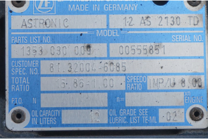 ZF 12AS2130TD TGS 81 32004-6085 - Boîte de vitesse pour Camion: photos 5 ZF 12AS2130TD TGS 81 32004-6085 - Boîte de vitesse pour Camion: photos 5