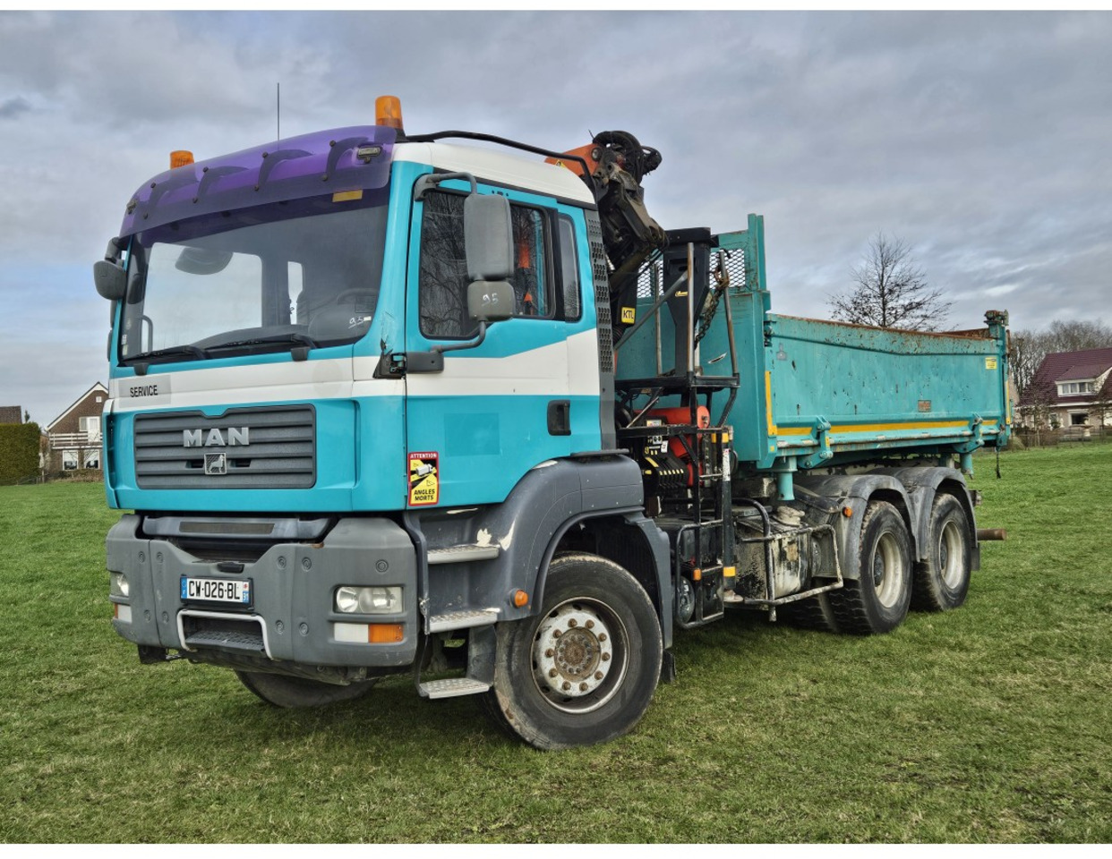 Camion benne MAN TGA 33.360 TIPPER 3 SIDE CRANE PALFINGER 16502 *REMOTE CONTROL: photos 19