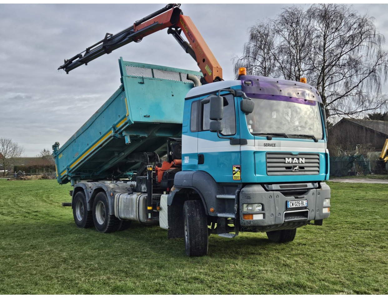 Camion benne MAN TGA 33.360 TIPPER 3 SIDE CRANE PALFINGER 16502 *REMOTE CONTROL: photos 7