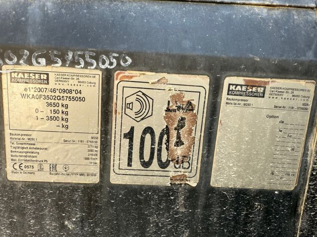 Kaeser M250 Kompressor, Anhänger trailer, 14bar - Compresseur d'air: photos 3 Kaeser M250 Kompressor, Anhänger trailer, 14bar - Compresseur d'air: photos 3