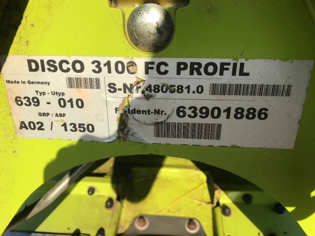 Claas 3100 FC Dismantled for spare parts - Faucheuse: photos 2 Claas 3100 FC Dismantled for spare parts - Faucheuse: photos 2