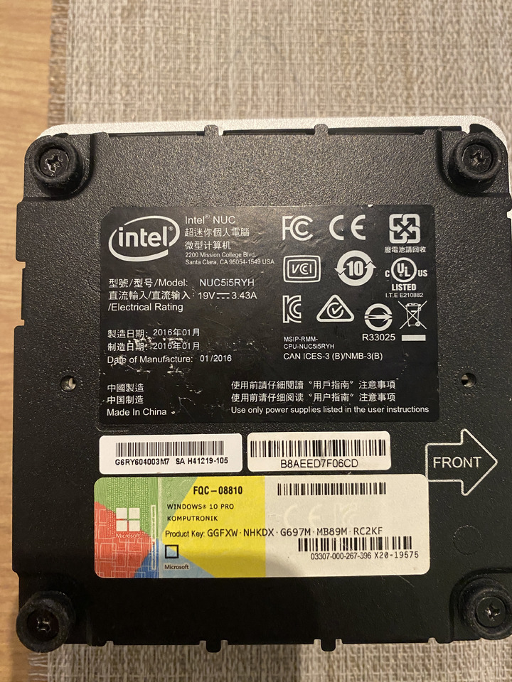Mikrokomputer Mini PC Intel NUC5i5RYH - Outil/ Équipement: photos 5 Mikrokomputer Mini PC Intel NUC5i5RYH - Outil/ Équipement: photos 5