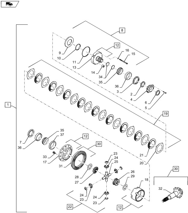 New Holland T6090 T6070 T7230 Case assy. 87324480 - Différentiel pour Tracteur agricole: photos 1 New Holland T6090 T6070 T7230 Case assy. 87324480 - Différentiel pour Tracteur agricole: photos 1