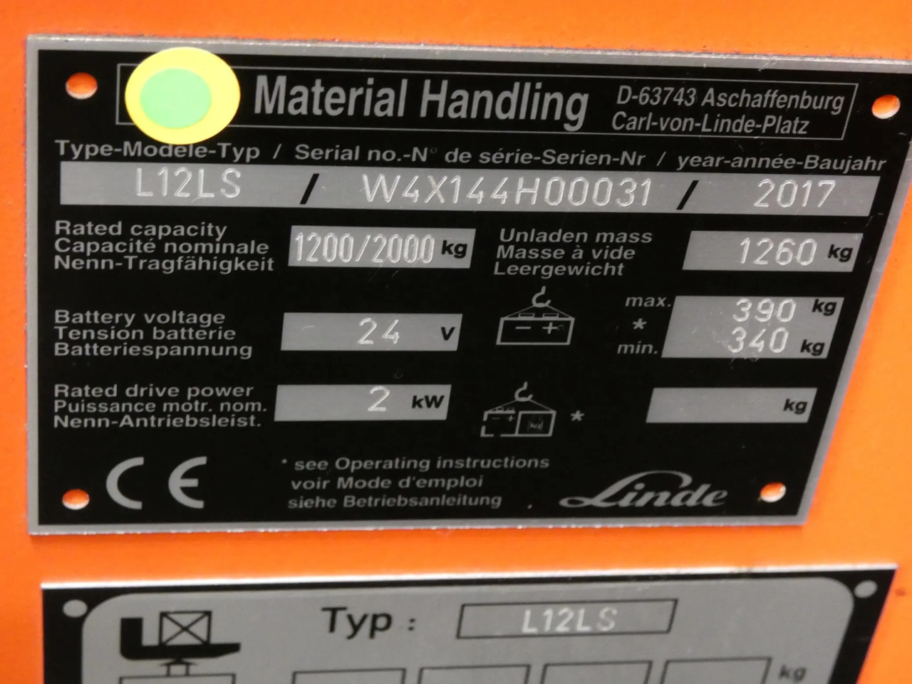 Linde L12LS - Gerbeur: photos 5 Linde L12LS - Gerbeur: photos 5