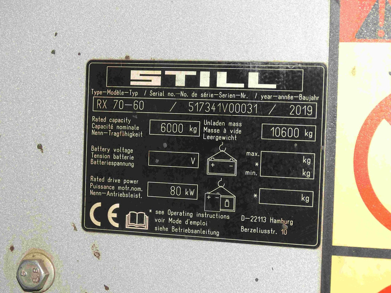 STILL RX70-60 - Chariot élévateur diesel: photos 5 STILL RX70-60 - Chariot élévateur diesel: photos 5