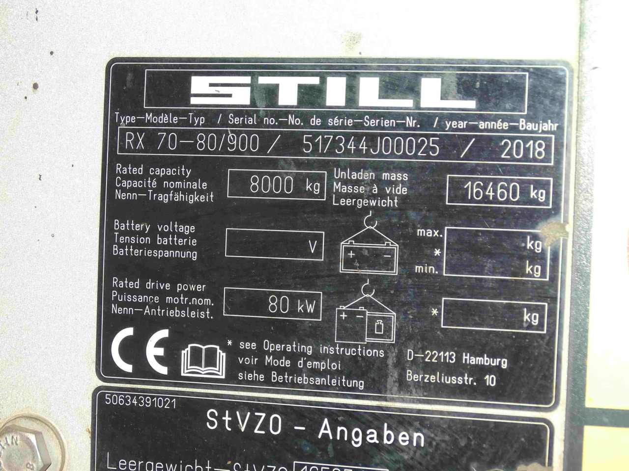 STILL RX70-80/900 - Chariot élévateur diesel: photos 5 STILL RX70-80/900 - Chariot élévateur diesel: photos 5