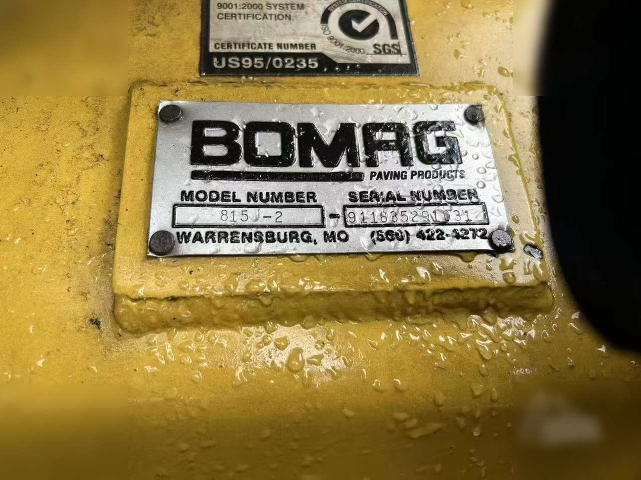 2000 BOMAG 815-2 - Finisseur: photos 5 2000 BOMAG 815-2 - Finisseur: photos 5