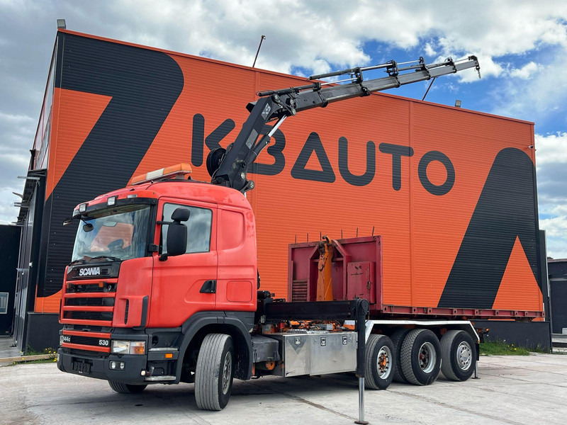 Scania R 144 8x2/4 HIAB 211EP-5 YEAR 2008 / HOOK LIFT L=5400 mm - Camion ampliroll, Camion grue: photos 1 Scania R 144 8x2/4 HIAB 211EP-5 YEAR 2008 / HOOK LIFT L=5400 mm - Camion ampliroll, Camion grue: photos 1