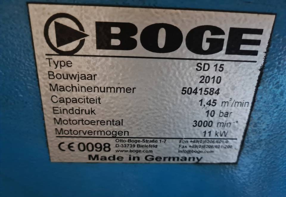 Kompresor śrubowy Boge SD 15, 11 kw - Compresseur d'air: photos 5 Kompresor śrubowy Boge SD 15, 11 kw - Compresseur d'air: photos 5