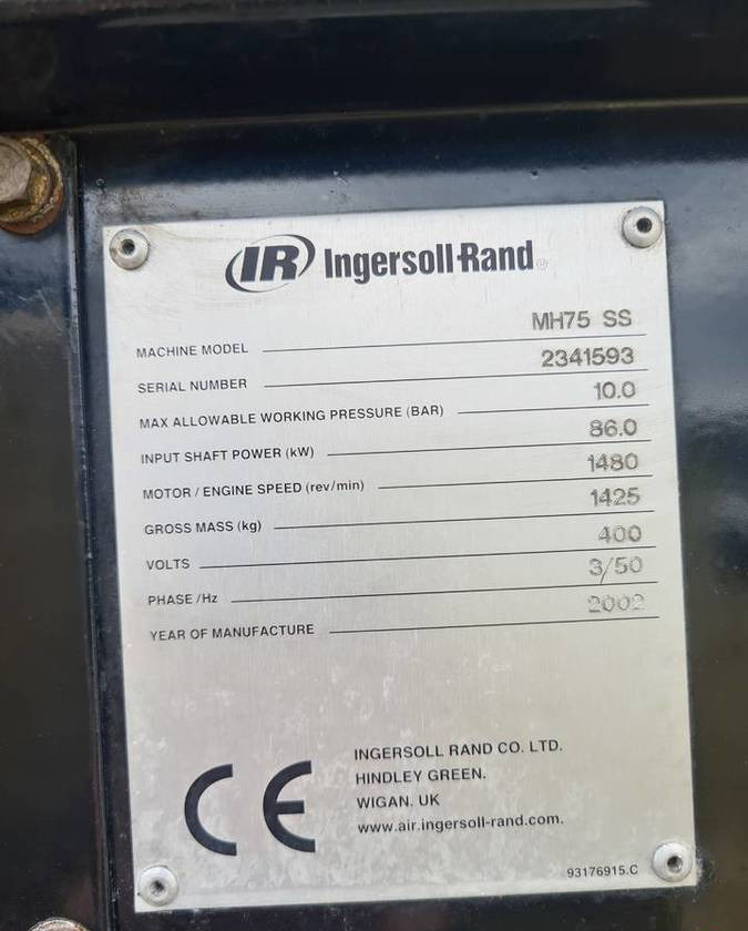 Kompresor śrubowy INGERSOLL RAND MH75 - Compresseur d'air: photos 5 Kompresor śrubowy INGERSOLL RAND MH75 - Compresseur d'air: photos 5